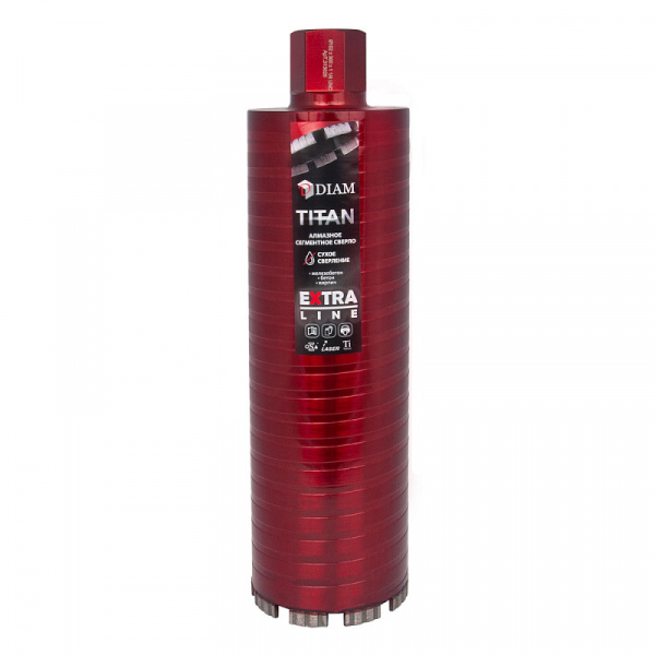 Сверло алмазное сегментное САСС 52x300х4x1,1/4UNC Extra Line Titan DIAM