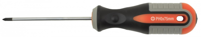 Отвертка стержневая крестовая ROUND GRIP PH3x200 мм 751320 OMBRA