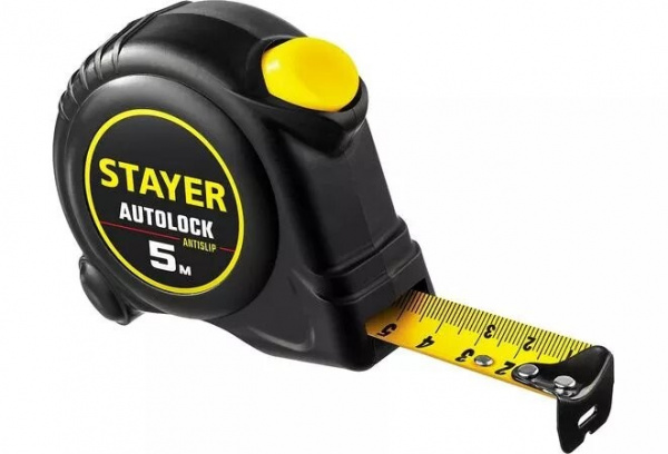 Рулетка 5м/25мм с автостопом АutoLock STAYER