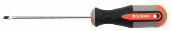 Отвертка стержневая шлицевая ROUND GRIP SL8x200 мм 752820 OMBRA