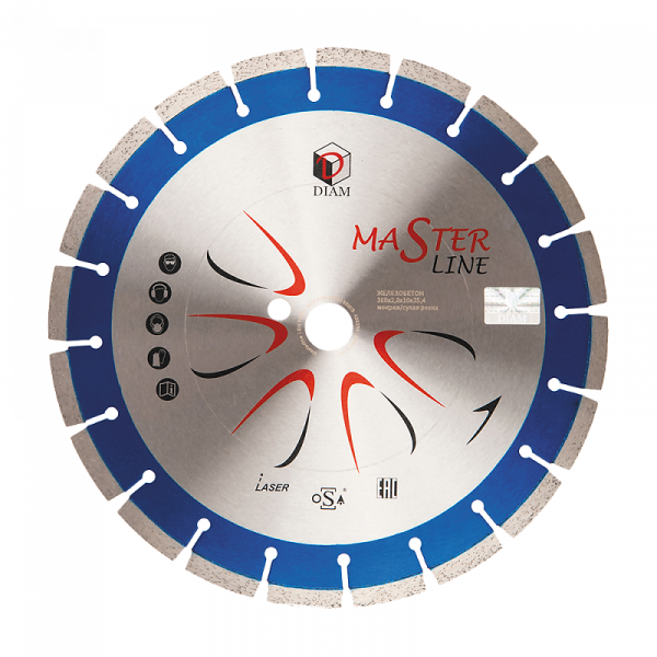Круг сегментный алмазный железобетон Master Line 500*3,4*10*25,4 DIAM